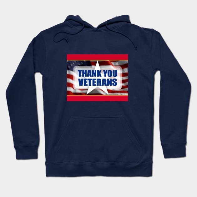 Thank You Veterans Hoodie by Dale Preston Design